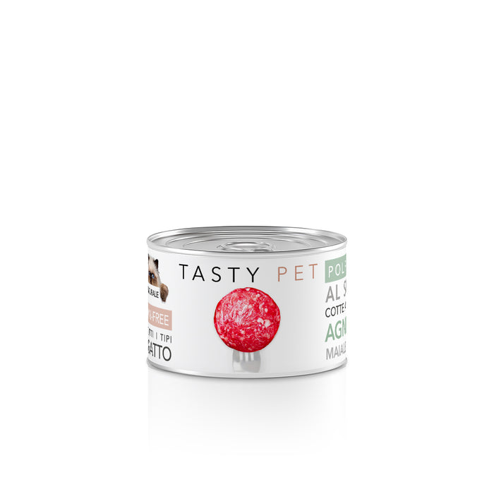 Tasty Pet Confezione di Alimento Completo Umido per Gatti - 5603 Polpette al sugo Agnello Carota e Mela